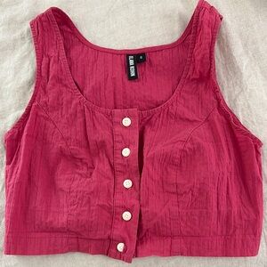 Ilana Kohn Pink Sleeveless Crop Tank Top-GUC